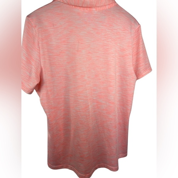 Lady hagen neon pink and heathered collared shirt. Size large. - Picture 2 of 4